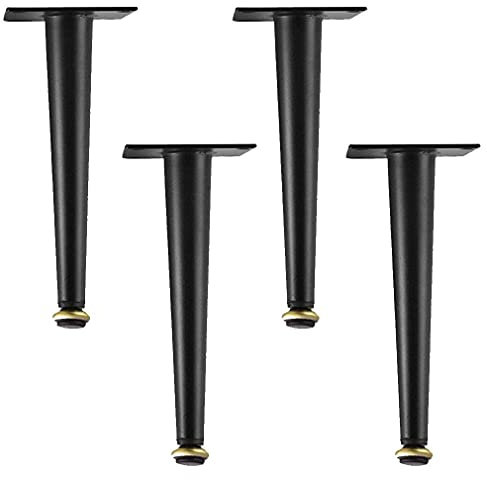 WLICWEI 4 Pieds de Meubles en métal, Pieds de Table en Fer, canapés de Remplacement Noirs, Meubles de télévision, Pieds de Table Basse, pour Buffet de Cuisine, Fauteuil, Table de Chevet (Couleur : d