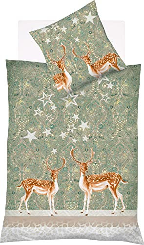 fleuresse Ropa de cama de franela fina, tamaño 135 x 200 cm (80 x 80 cm)