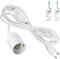 ALFFREUDE Porte Lampe E27 Suspension 3,5m Douille E27 avec Fil Câble pour Lampe de Sel avec Câble D'alimentation Prise Changer blanc
