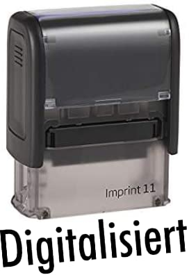 Selbstfärber Imprint/Lagertext – Digitalisiert - von Kaufhaus2010 - Lagertextstempel zur Kennzeichnung von Dokumenten 37 mm lang