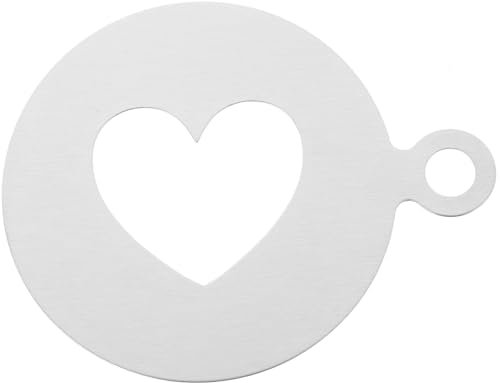 Kichvoe Schaumkunstschablonen Edelstahl Kaffee Dekoration Schablonen Kaffeekunstvorlage für Latte Cappuccino Kaffee Dekoration Werkzeuge