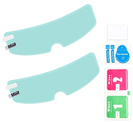 SEMINISMAR Motorradhelmfolie, Motorradhelm Antibeschlag Folie, 2 Stück Universal-Motorradhelmfolie Transparent für Helm Anti-Fog und wasserdicht zur Gewährleistung der Fahrsicherheit