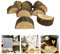 Oblique Unique® Tischkartenhalter 10 Stk. halbrund aus Holz Kartenhalter Deko Hochzeit Geburtstag Taufe Kommunion Party Weihnachten Weihnachtsdeko