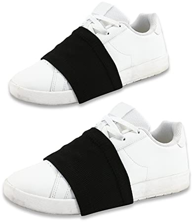 Chaussettes de Danse pour Danseuses - Chaussettes de Danse sur Baskets - Pivots et tournants sur Les planchers en Bois - Protection des Genoux (Noir)