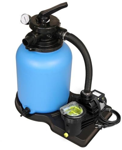 SAXONICA Sandfilteranlage Trend Top Ø 300 mm I 6-Wege-Ventil I Speck Badu Picco 5 I bis 16 m³ Wasservolumen I Pool Filter Sandfilter