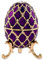 Brillibrum Design Schmuck Ei vergoldet Schmuckschatulle Emaille vergoldet Handmade Schmuckdose Schmuckei (Lila - XL: 10 x 6 cm (H x Ø))