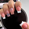 24 Stück Kunstnägel zum Aufkleben Kurze Eckig, French Schmetterling Design Künstliche Nägel Rosa Weiß Press on Nails, Ballerina Acryl Falsche Nägel für Frauen Mädchen Party und Heimat DIY