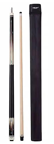 SciAza Pool cue Billard queue1/2 geteilter schwarzer Acht-Ball-Schläger, 12,75 mm großer Neun-Ball-Schläger, 58-Zoll-Schläger