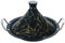 Royal Swiss Tajine de Cuisson 38cm Noir & Or convient pour Induction, Couvercle en Porcelaine (Noir)