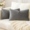 Slozzi 2er Set Samt Kissenbezüge Haushalt Dekokissen Dekorative Kissenhülle Weich Sofakissen für Sofa Schlafzimmer Wohnzimmer 30x50 cm Grau