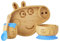 bamboo bamboo X Peppa Wutz Baby- & Kleinkind-Abstill-Set, George Pig Baby Teller & Schüssel mit Saugnapf, Baby-Löffel & Kinderbecher zum Füttern und Abstillen für Babys ab 6 Monaten (George Pig, Blau)