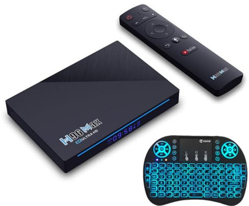 Android TV Box 11.0, 8GB RAM/128GB ROM RK3566 Quad-Core Smart TV Box Support 2.4Ghz/5Ghz Wifi Bt 4.0, 8K/4K HD Tv Streaming Device,Mini Wireless Keyboard,8GB+128GB