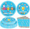 120 Pack Science Party Decorations Mad Scientist Theme Birthday Party Supplies Science Party Paper Dinnerware-Plate, Napkin for kid Science Lab Birthday Party Decoration Baby Shower for 40 Guests