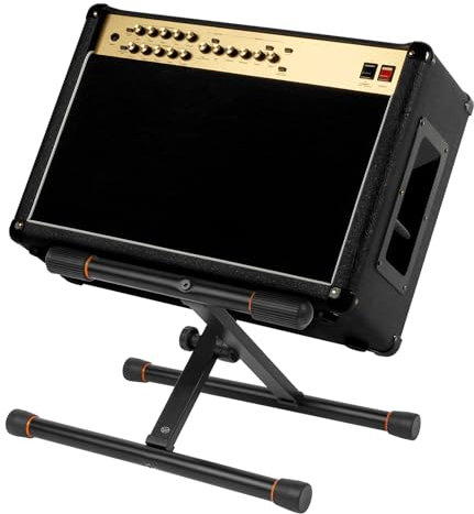 STRICH Folding Guitar Amplifier Stand, X-Amp Stand, Black, Off-Ground Design, Foldable for Portability, 30-Degree Tilt Angle, Supports Up to 50 lbs, Anti-Vibration Rubber Feet