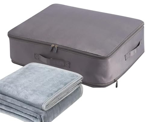 Travel Storage Bags - Compression Packing Sacks, Luggage Organization Box | Foldable Space-Efficient Zippered Organizer Bags with High Capacity, Versatile Parceling Solution for Suitcase Storage