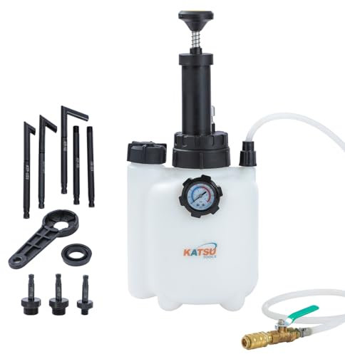 KATSU Tools Kit de Bomba de Transferencia de Fluido de Transmisión Manual 3L, Dispensador de Aceite ATF y Extractor de Líquidos con Adaptadores de Llenado, Kit de Sistema de Relleno 450835