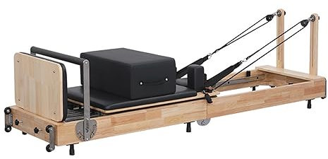 Pilates Reformer Maschine, Faltbare Holz Pilates Reformer für Heimstudio Ausrüstung