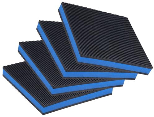 PATIKIL Rubber Anti Vibration Pads, 4 Pack 6 x 6 x 7/8 Inch Heavy EVA Center Isolation Mats Air Compressor Rubber Feet for Air Conditioner HVAC Washer and Dry