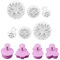 OMIGA 10 Stück Fondant Weihnachtskekse Ausstecher Tortendeko Kekse Backen Zubehör Weihnachtskekse Ausstecher Eindrückformen Auswerfer Set für Weihnachtsfeier Torten Deko Kekse