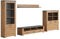 trendteam smart living - Follow - Wohnwand (2 Vitrinen + TV-Lowboard + Wandregal) - Artisan Eiche/Matera - (BxHxT) 409 x 199 x 50 cm - Vollauszug-Funktion