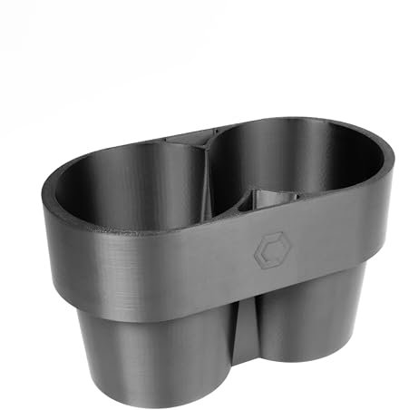 Prolunga Porta Bicchieri e Porta Oggetti Compatibile con Abarth 500/595 e Fiat 500 – Soluzione Anticaduta e Supporto per Smartphone, Porta bibite Prolungato, Organizer per oggetti 500