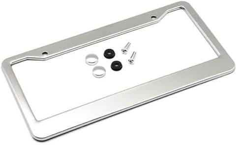 SANRLO Edelstahl Nummernschildhalterung Rahmenabdeckungen Mit Schrauben Für US Standard Nummernschilder Autonummernhalter