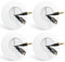 4 Pack in Wall Cable Management Kit for Wall Mounted TV, Slim Round Cable Pass Through Plates for Easy Installation, White (Not Include Hole Saw)