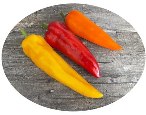 Riesen-Spitzpaprika Sortiment 30 Samen *GIGANTISCH-GROßE-FRÜCHTE* (3 Sorten)