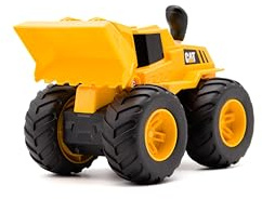CAT Construction Toys, Tough Treads Wheel Loader - 7” All-Terrain Construction Vehicle with 4-Wheel Drive, Interactive Lever, and Functional Loader, Ages 5+