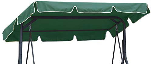 Ferocity Universal Dachbezug für Hollywoodschaukel Dach-Plane für 3 sitzer XL ca 230 x 120 cm für Garten-Schaukel Dachplane Ersatzdach Sonnendach Grün [101]
