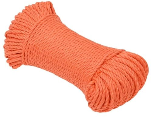 Xichuzi Arbeitsseil, Bootsseil, Tau Seil, Zeltleine, Outdoor Seil, Allzweckseil, Gartenseil, Werkzeugseil Auffangseil, Orange 3 mm 500 m Polypropylen