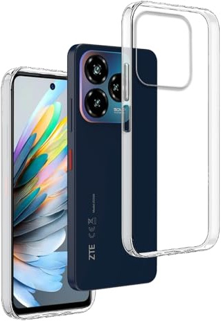 REY Pack 3X Transparent Silikonhülle TPU für ZTE Blade V60 Design - Blade A75 - Blade V60 VITA, Handyhülle Premium Kratzfest TPU Durchsichtige Schutzhülle, Ultradünne 0,33 mm