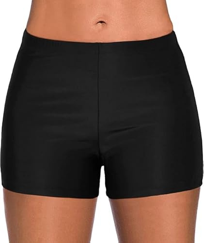 Maillot de Bain Short Femme, Short de Bain Femme Bas de Maillot de Shorty Sport Shorts de Plage Size S - XXL