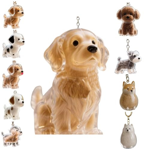 Zengjunwei Hundehaar Sammler Schlüsselanhänger Charme Memorial Storage Box, Haustier Haar Lagerung Schlüsselanhänger,Haustier Katze Hund Haar Lagerung Fall für Tierhalter (K)