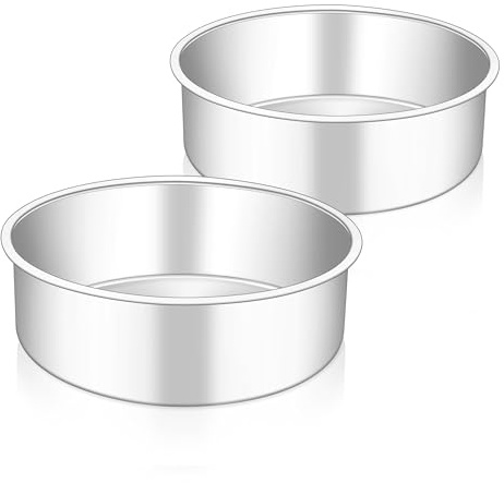 Homikit 5 Inch Cake Tin Set of 2, Stainless Steel Round Cake Pans Baking Mould, Great for Birthday Wedding Christmas Layer Cakes, Healthy & Non-Toxic, Mirror Finished & Dishwasher Safe