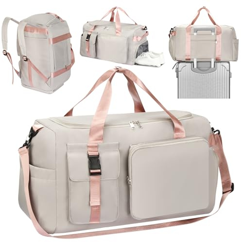 Cozary Sporttasche für Herren & Damen - 42L große Reisetasche Wasserdichtes Oxford-Gewebe - 3-in-1 Fitness-Tasche mit Schuhfach und Nassfach - Ideal für Training, Reise Eltern