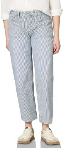 Street One Damen Straight Leg Jeans mit Streifen 3818024