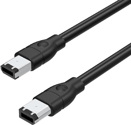 Asobilor FireWire Cable 6 Pin to 6 Pin, 1.8m IEEE 1394 iLink Data Cable for PC, Mac, External Hard Drive, CD DVD Burner, Printer & 1394 Devices