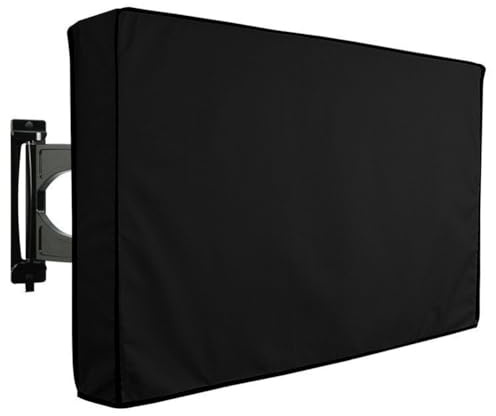 Funda impermeable para TV de exterior, fabricada en tela Oxford 210D, resistente al viento y al polvo, con bolsillo para mando a distancia, para televisores de pantalla (de 22 a 24 pulgadas).