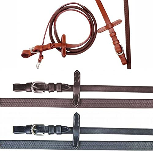 HKM SPORTS EQUIPMENT Zügel mit Gummibezug, schwarz, Vollblut Zügel-5644 M