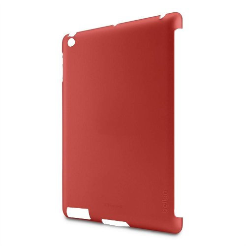 Belkin Snap Shield Schutzhülle (passend für Smart Cover) für iPad 4, iPad 3rd Generation, iPad 2 rot/transparent
