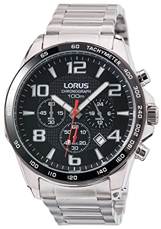 Lorus Sport Herren-Uhr Chronograph Edelstahl mit Metallband RT351CX9