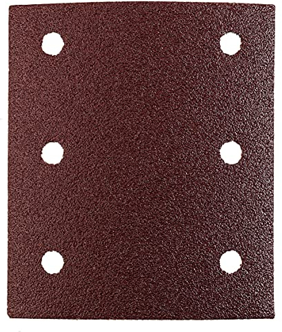kwb Schleifstreifen 115x100 mm aus Edelkorund mit Körnung 40, werkzeugloser Wechsel, Vollkunstharz-Verleimung und verstärktem Papierträger für den groben Schliff von Holz und Metall