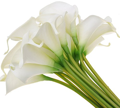 ASYT 10 STK Kunstblume Deko Calla Zimmercalla Kunstblume Künstliche Blumen Kunstpflanze Weiß