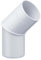 INEFA Regenrohrbogen 45 Grad für Fallrohr, PVC DN100 / 100mm Weiß Verbindungsstück Dachrinnenzubehör, einfache Steckmontage, Made in Germany