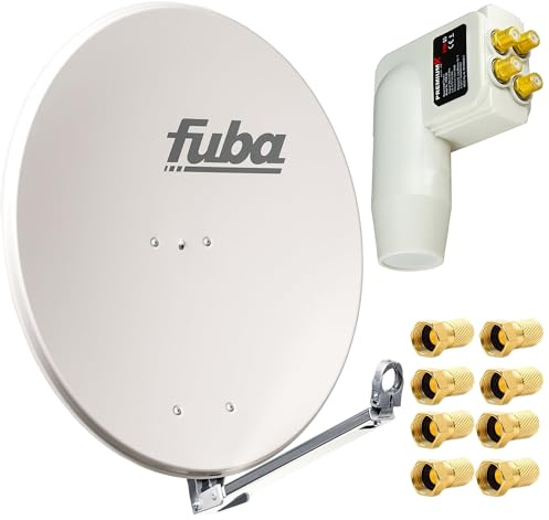 Fuba DAL 800 G SAT-Anlage 80 cm Grau mit Quad LNB