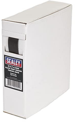 Sealey HST12708 Heat Shrink Tubing Black Ø12.7-6.4mm 8mtr