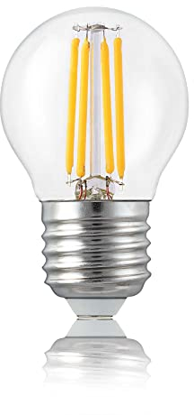 hellum Led Birnen E27, Glühbirne E27 Warmweiß mit 4,5 Watt Mini Globe Ersatz für 40W Glühlampen 470 Lumen 2700 Kelvin, Lampe E27 für Led Beleuchtung 209112 1er-pack