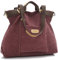 LOSMILE Damen Canvas Schultertasche Rucksack Groß,Handtasche Vintage umhängetasche Anti Diebstahl Tasche,Hobo Tasche für Alltag Büro Schule Ausflug Einkauf. (Rotwein)