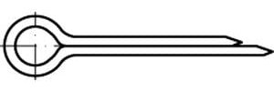 ISO 1234 1.4300 2 x 10 rostfrei A 2 VE=S Splinte 1000 Stück